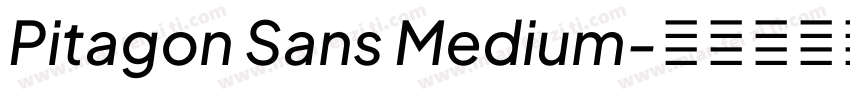 Pitagon Sans Medium字体转换